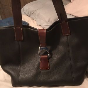 Rooney and Bourke large satchel brown
